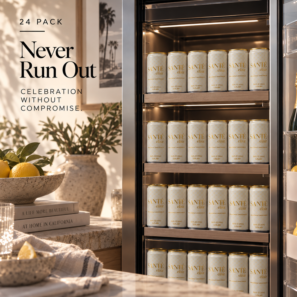 SANTÉ LIFE Non-Alcoholic Lemon Sparkling Elixir with Complimentary Shipping