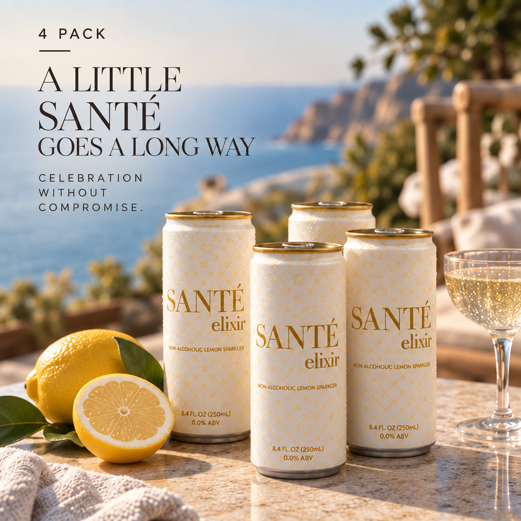 SANTÉ LIFE Non-Alcoholic Lemon Sparkling Elixir with Complimentary Shipping